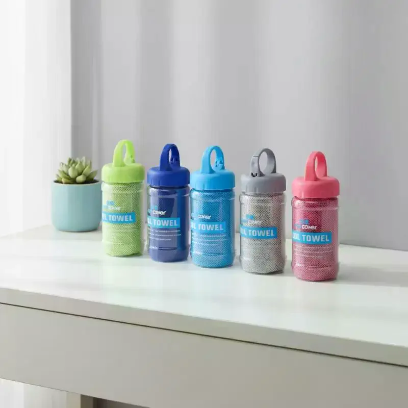 Home Textiles Face Towel - Быстросохнущее охлаждающее полотенце с портативной бутылкой,