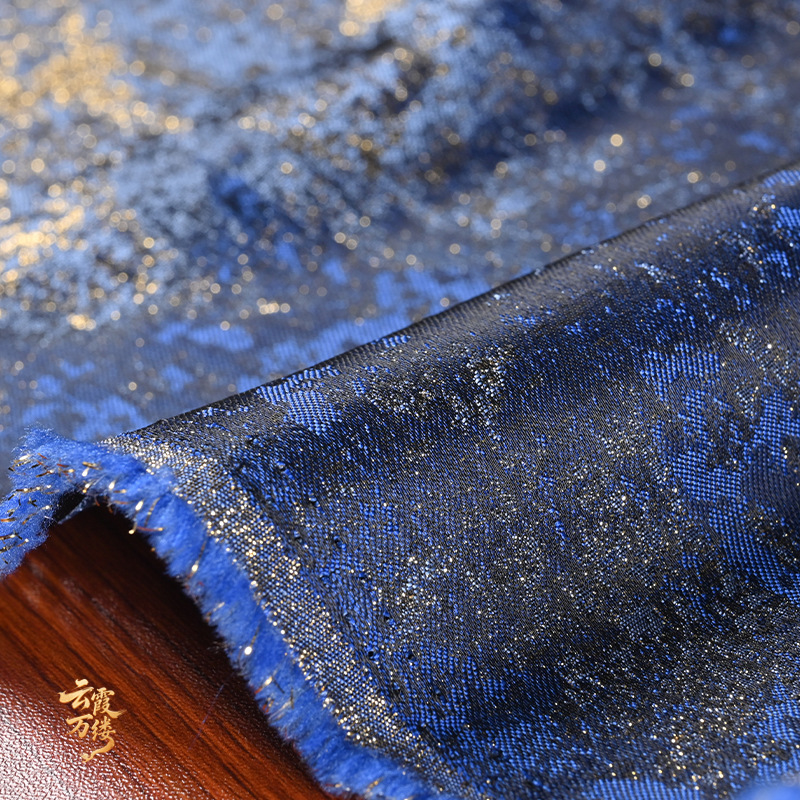 Ретро-синяя ткань с градиентны – обзор и цена Home Textiles Usa